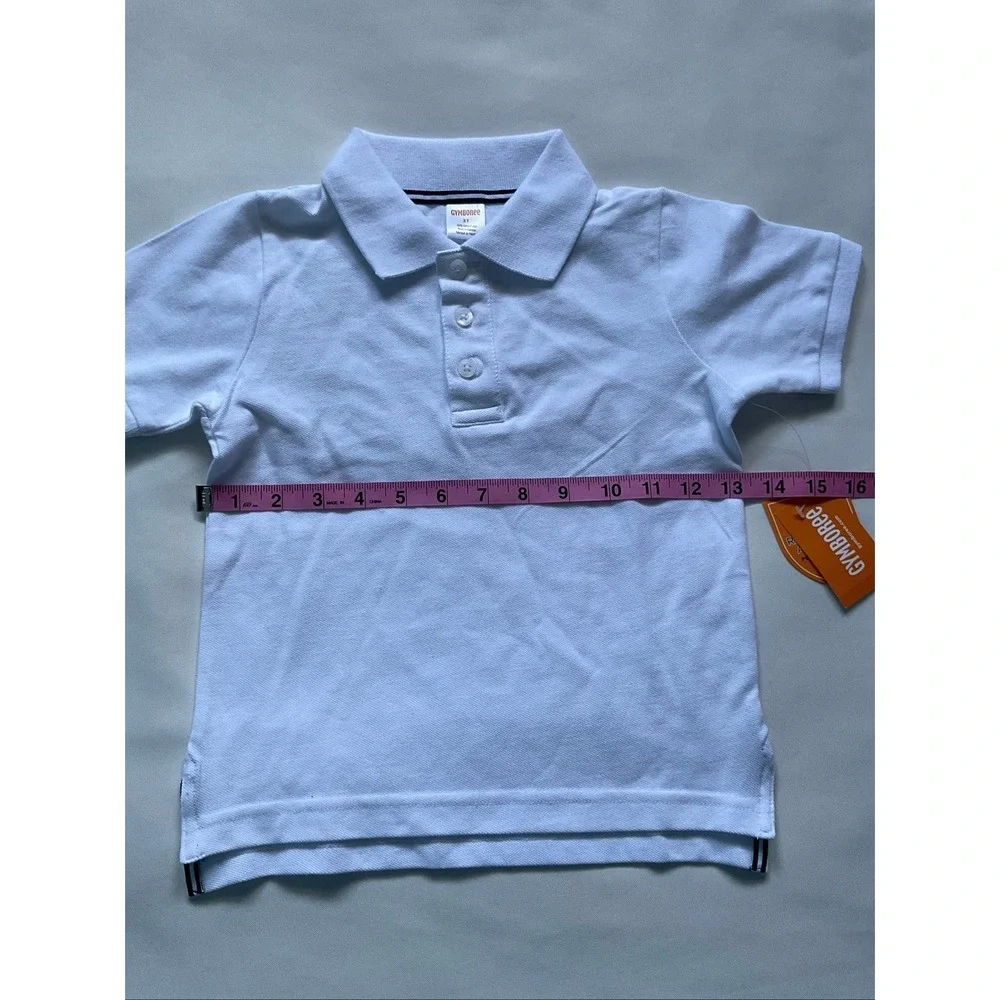 Gymboree‎  Toddlers Kids Uniform Solid White Polo Shirt Size 3T